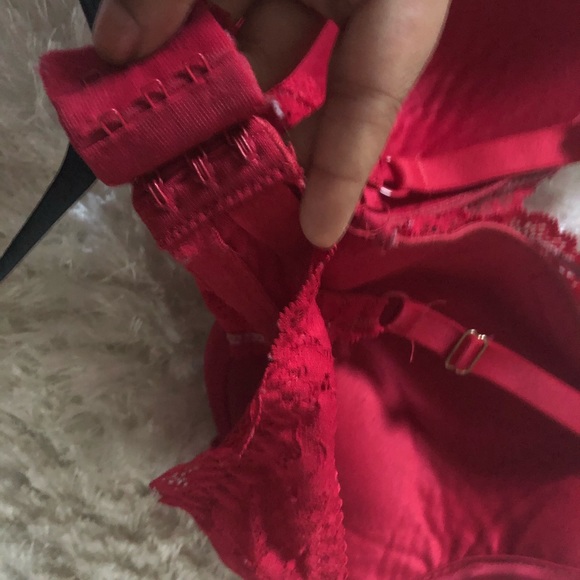 Red Lace Bra Bralette NWOT - Picture 7 of 9